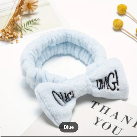 Soft & Fluffy "OMG" Hair Headband With Bow - Picture 7 of 10